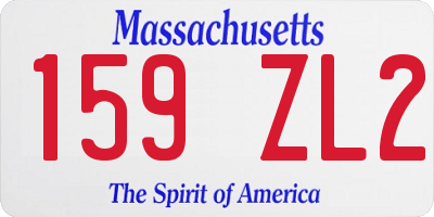 MA license plate 159ZL2