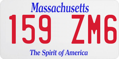 MA license plate 159ZM6