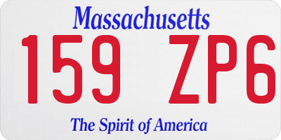 MA license plate 159ZP6