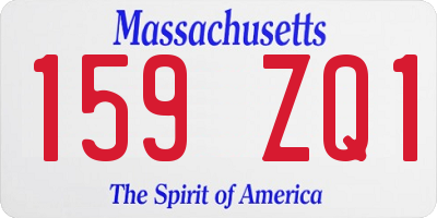 MA license plate 159ZQ1