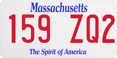 MA license plate 159ZQ2