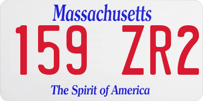 MA license plate 159ZR2