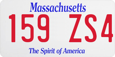 MA license plate 159ZS4