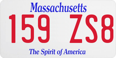 MA license plate 159ZS8