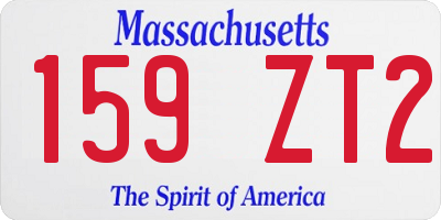 MA license plate 159ZT2