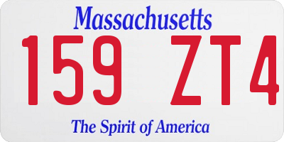 MA license plate 159ZT4