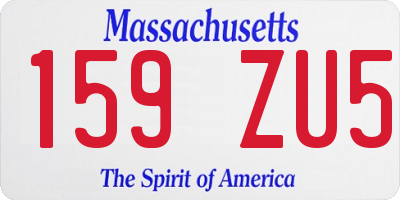 MA license plate 159ZU5