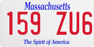 MA license plate 159ZU6