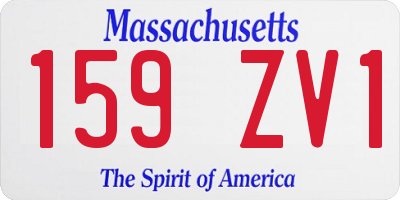 MA license plate 159ZV1