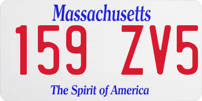MA license plate 159ZV5