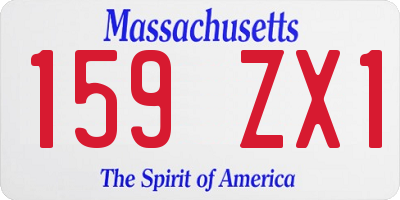MA license plate 159ZX1