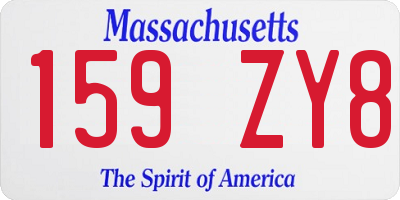 MA license plate 159ZY8