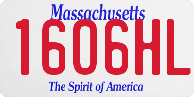 MA license plate 1606HL