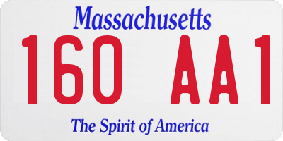 MA license plate 160AA1