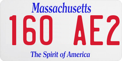 MA license plate 160AE2