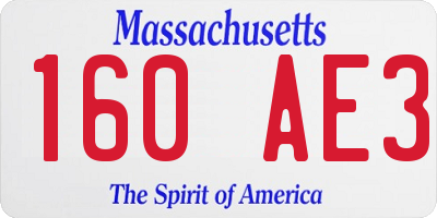 MA license plate 160AE3