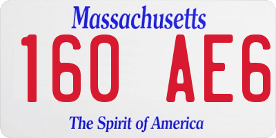 MA license plate 160AE6