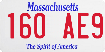 MA license plate 160AE9