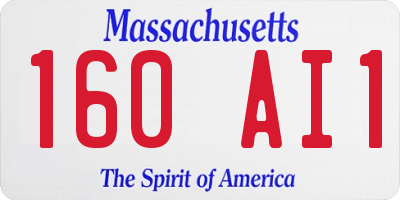 MA license plate 160AI1
