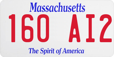 MA license plate 160AI2