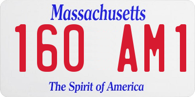 MA license plate 160AM1