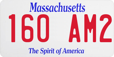 MA license plate 160AM2