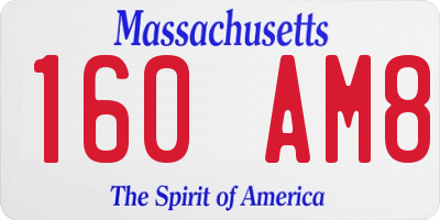 MA license plate 160AM8