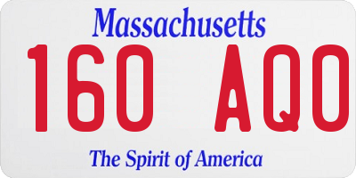 MA license plate 160AQ0