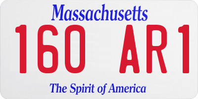 MA license plate 160AR1