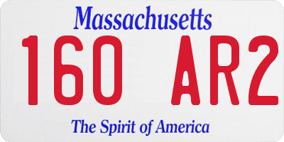 MA license plate 160AR2