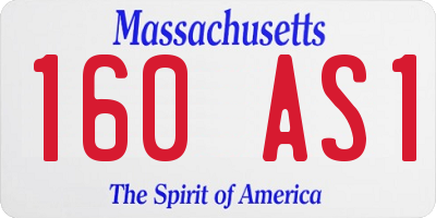 MA license plate 160AS1