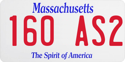 MA license plate 160AS2