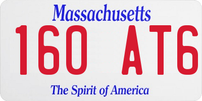 MA license plate 160AT6