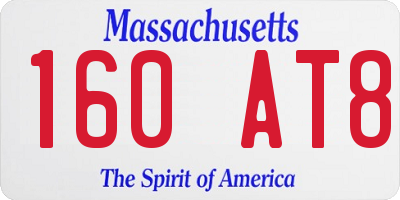 MA license plate 160AT8