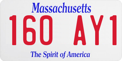MA license plate 160AY1