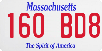 MA license plate 160BD8