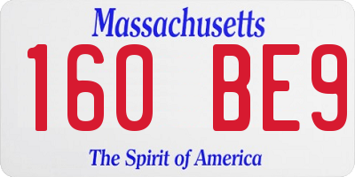 MA license plate 160BE9