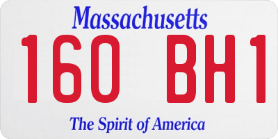 MA license plate 160BH1