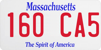 MA license plate 160CA5