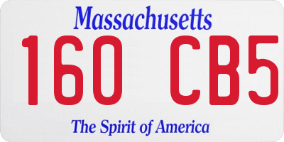 MA license plate 160CB5