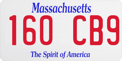 MA license plate 160CB9