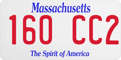 MA license plate 160CC2