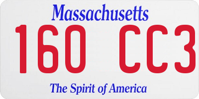 MA license plate 160CC3