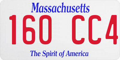 MA license plate 160CC4