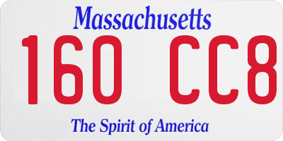 MA license plate 160CC8