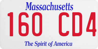 MA license plate 160CD4