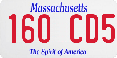 MA license plate 160CD5