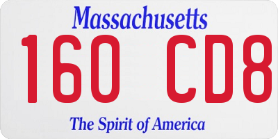 MA license plate 160CD8