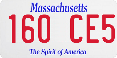 MA license plate 160CE5