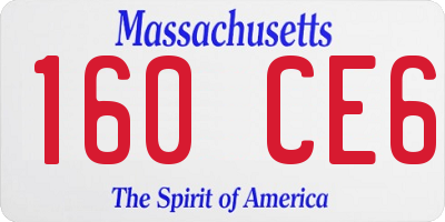 MA license plate 160CE6
